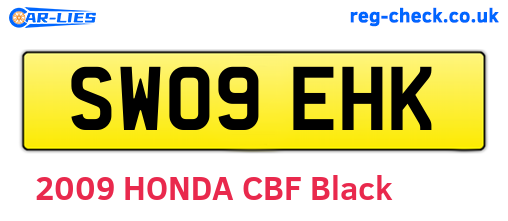 SW09EHK are the vehicle registration plates.