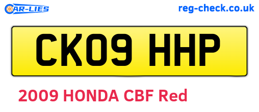 CK09HHP are the vehicle registration plates.