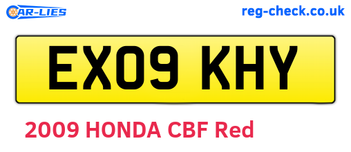 EX09KHY are the vehicle registration plates.