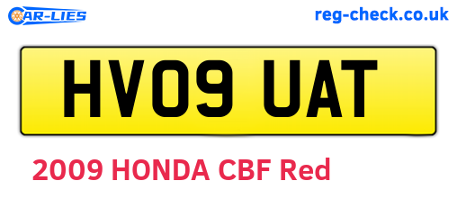 HV09UAT are the vehicle registration plates.