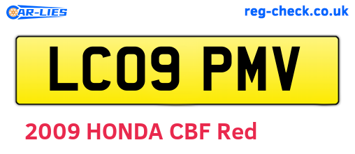 LC09PMV are the vehicle registration plates.
