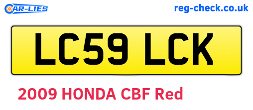 LC59LCK are the vehicle registration plates.
