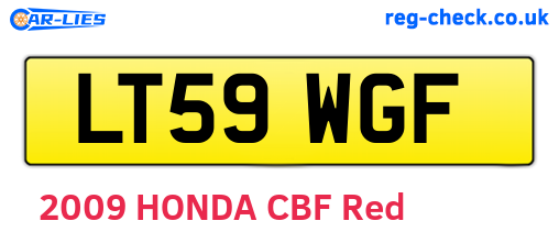 LT59WGF are the vehicle registration plates.