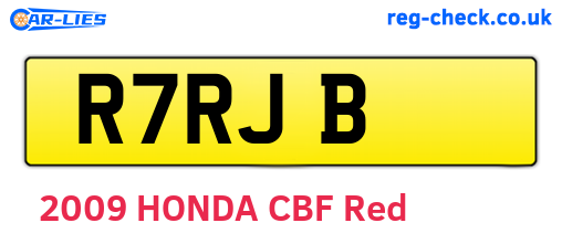 R7RJB are the vehicle registration plates.