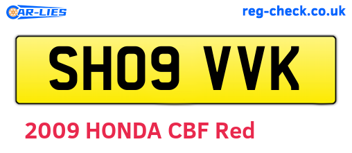 SH09VVK are the vehicle registration plates.