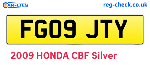 FG09JTY are the vehicle registration plates.