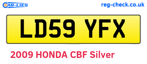 LD59YFX are the vehicle registration plates.