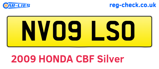 NV09LSO are the vehicle registration plates.