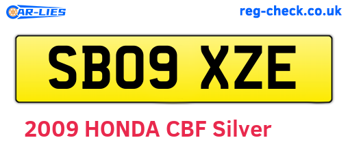 SB09XZE are the vehicle registration plates.