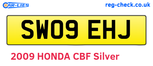 SW09EHJ are the vehicle registration plates.