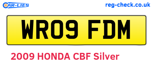 WR09FDM are the vehicle registration plates.
