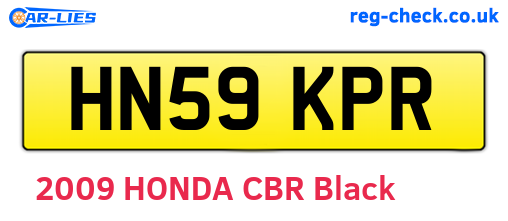 HN59KPR are the vehicle registration plates.