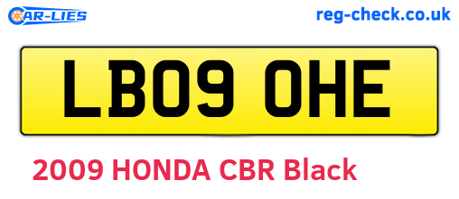 LB09OHE are the vehicle registration plates.