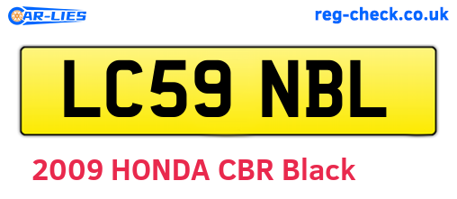 LC59NBL are the vehicle registration plates.