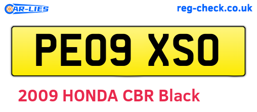 PE09XSO are the vehicle registration plates.