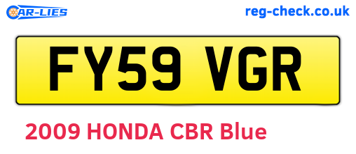 FY59VGR are the vehicle registration plates.