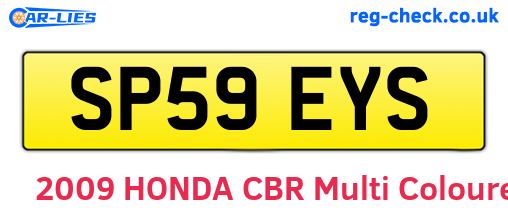 SP59EYS are the vehicle registration plates.