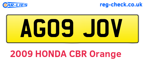 AG09JOV are the vehicle registration plates.
