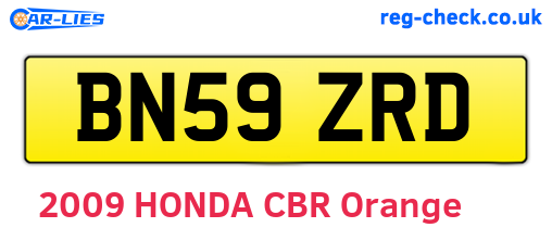 BN59ZRD are the vehicle registration plates.