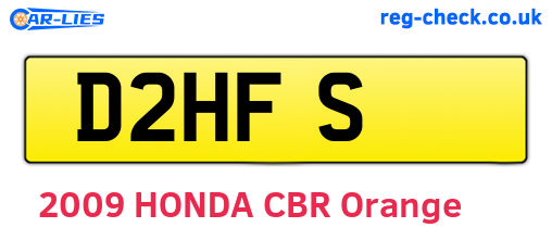 D2HFS are the vehicle registration plates.