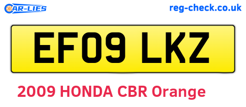 EF09LKZ are the vehicle registration plates.
