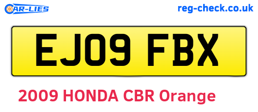 EJ09FBX are the vehicle registration plates.