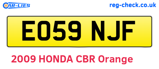 EO59NJF are the vehicle registration plates.