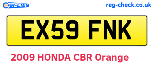EX59FNK are the vehicle registration plates.
