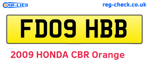 FD09HBB are the vehicle registration plates.