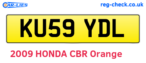 KU59YDL are the vehicle registration plates.