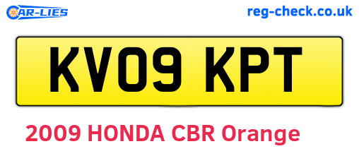 KV09KPT are the vehicle registration plates.
