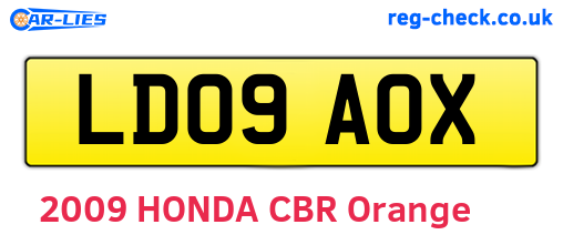 LD09AOX are the vehicle registration plates.