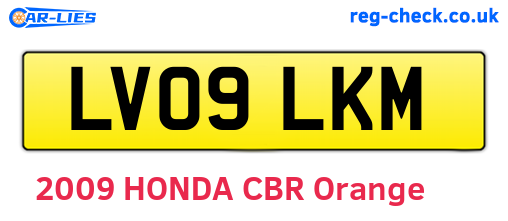 LV09LKM are the vehicle registration plates.