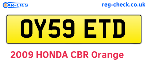 OY59ETD are the vehicle registration plates.