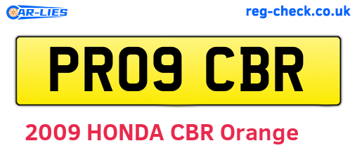 PR09CBR are the vehicle registration plates.