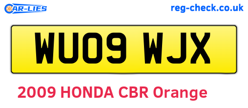 WU09WJX are the vehicle registration plates.