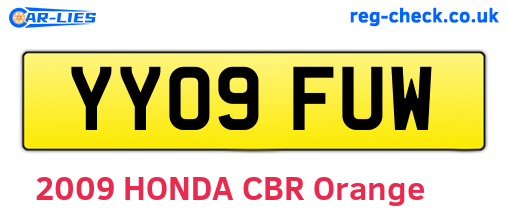 YY09FUW are the vehicle registration plates.
