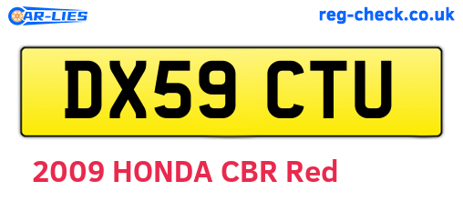 DX59CTU are the vehicle registration plates.