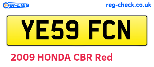 YE59FCN are the vehicle registration plates.