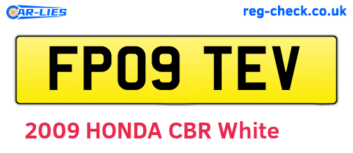FP09TEV are the vehicle registration plates.