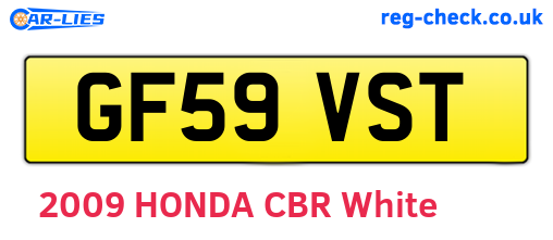 GF59VST are the vehicle registration plates.