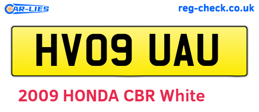 HV09UAU are the vehicle registration plates.