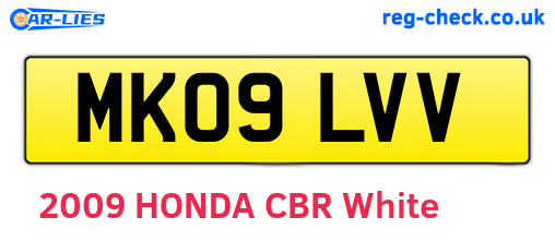 MK09LVV are the vehicle registration plates.