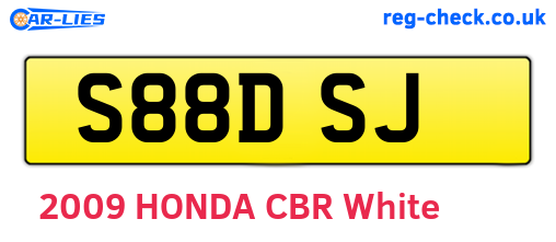 S88DSJ are the vehicle registration plates.