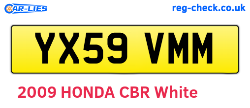 YX59VMM are the vehicle registration plates.