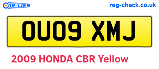 OU09XMJ are the vehicle registration plates.