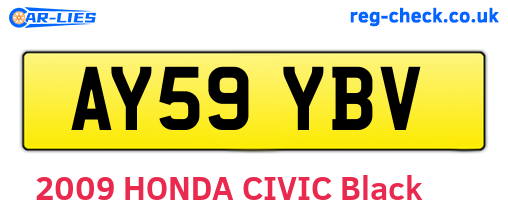 AY59YBV are the vehicle registration plates.