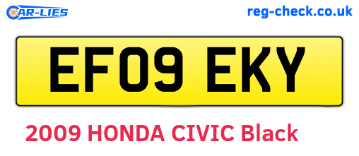 EF09EKY are the vehicle registration plates.