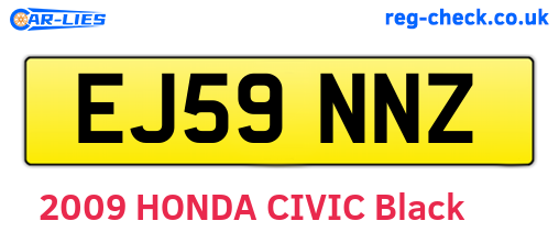 EJ59NNZ are the vehicle registration plates.