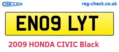 EN09LYT are the vehicle registration plates.